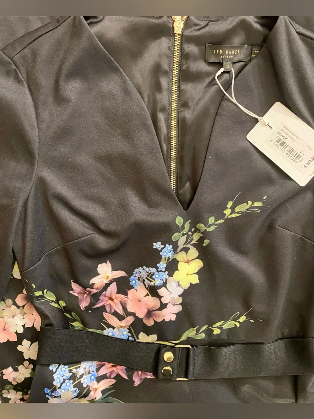 Ted Baker Norraa Fantasia Bodycon Sheath Dress (Size 2) Ptp 17.5”-18” - Picture 2 of 4